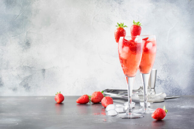 Strawberry Prosecco Cocktail Rossini Cocktail