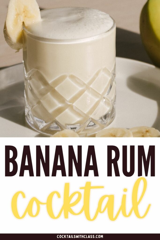 Banana rum cocktail