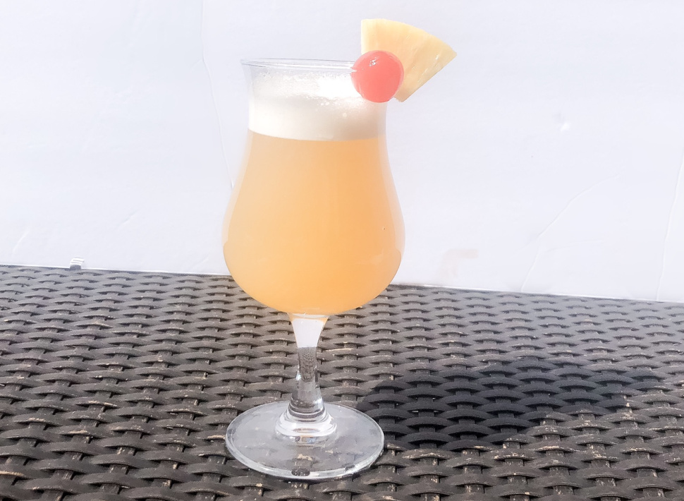 Tropical Island Breeze Cocktail with Bourbon & Rum