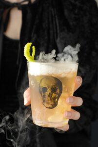 Halloween whiskey cocktail