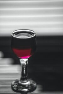 red wine Halloween cocktail