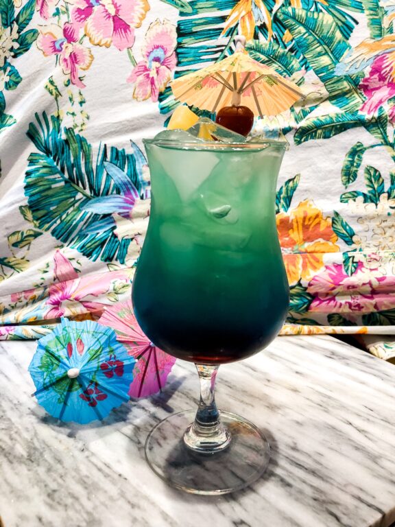 Malibu Rum And Blue Curacao Cocktail (Rainbow Dream)