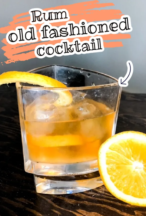 spiced rum old fashioned cocktail