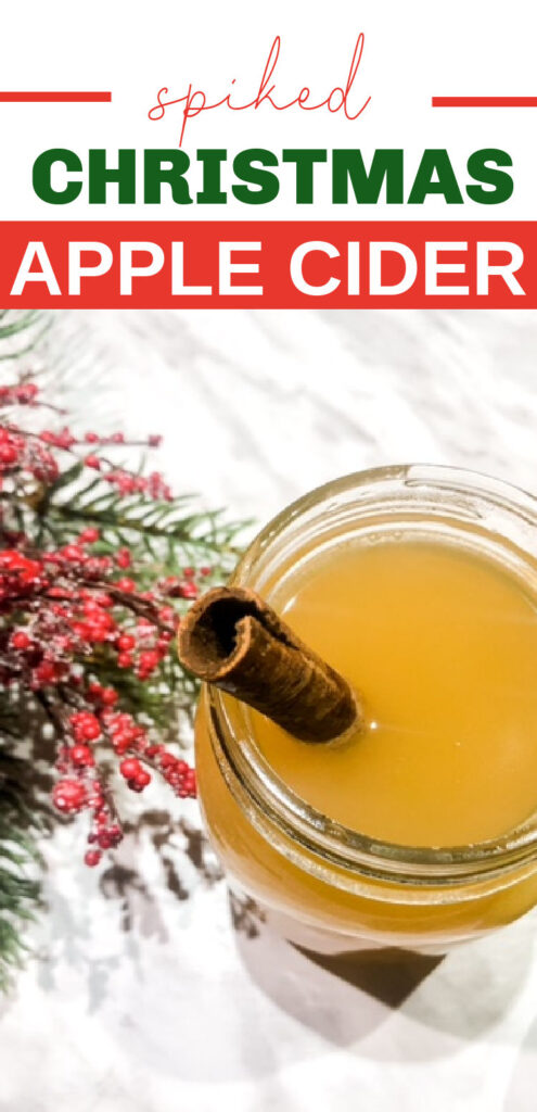 Christmas apple cider cocktail