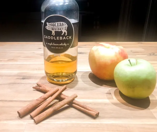 maple bacon whiskey apple cider cocktail