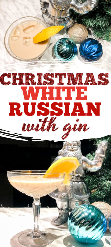 Christmas white Russian with gin