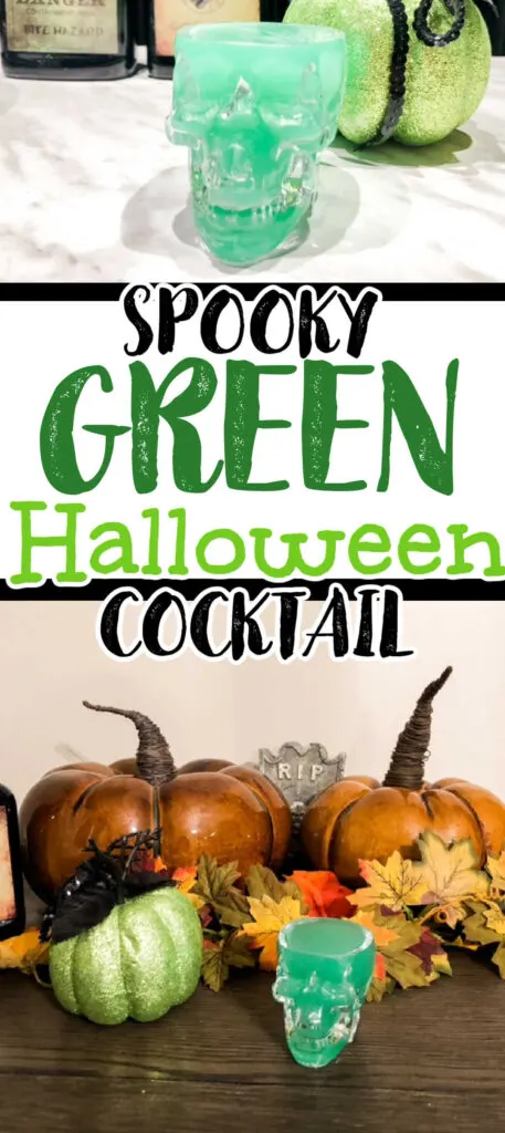 green Halloween cocktail