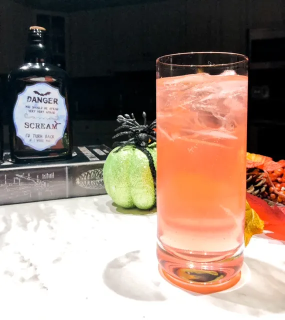 Halloween gin cocktail