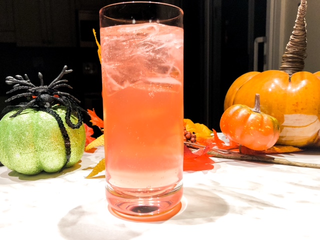 Halloween gin cocktail