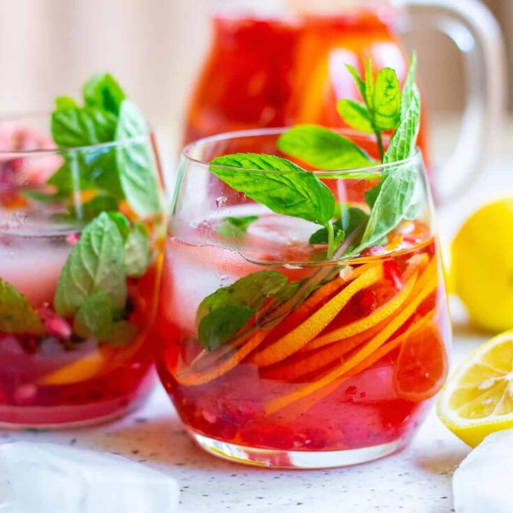 sparkling pomegranate punch
