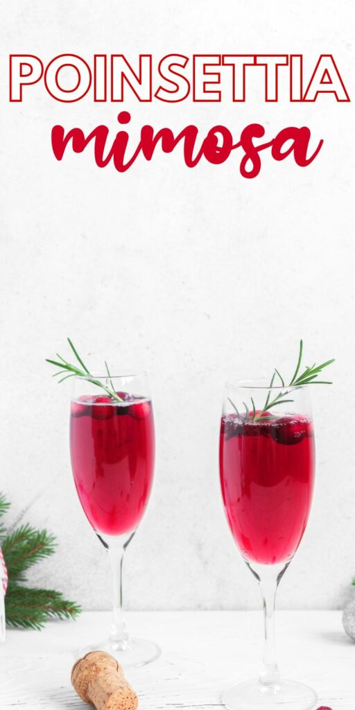 Christmas Mimosa cocktail