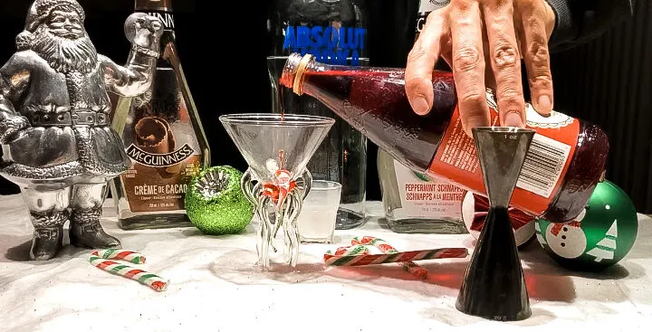 candy cane vodka cocktail