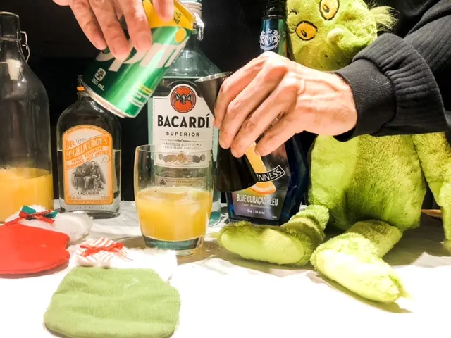 directions for making a Grinch cocktail