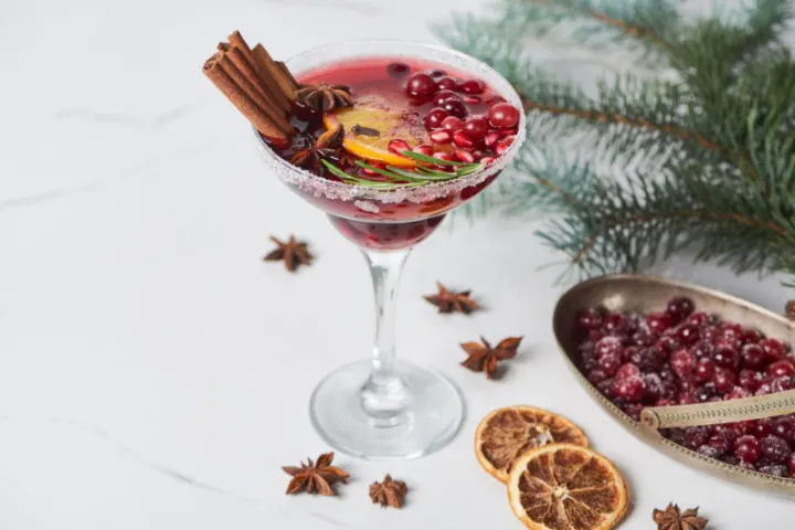 orange pomegranate cocktail