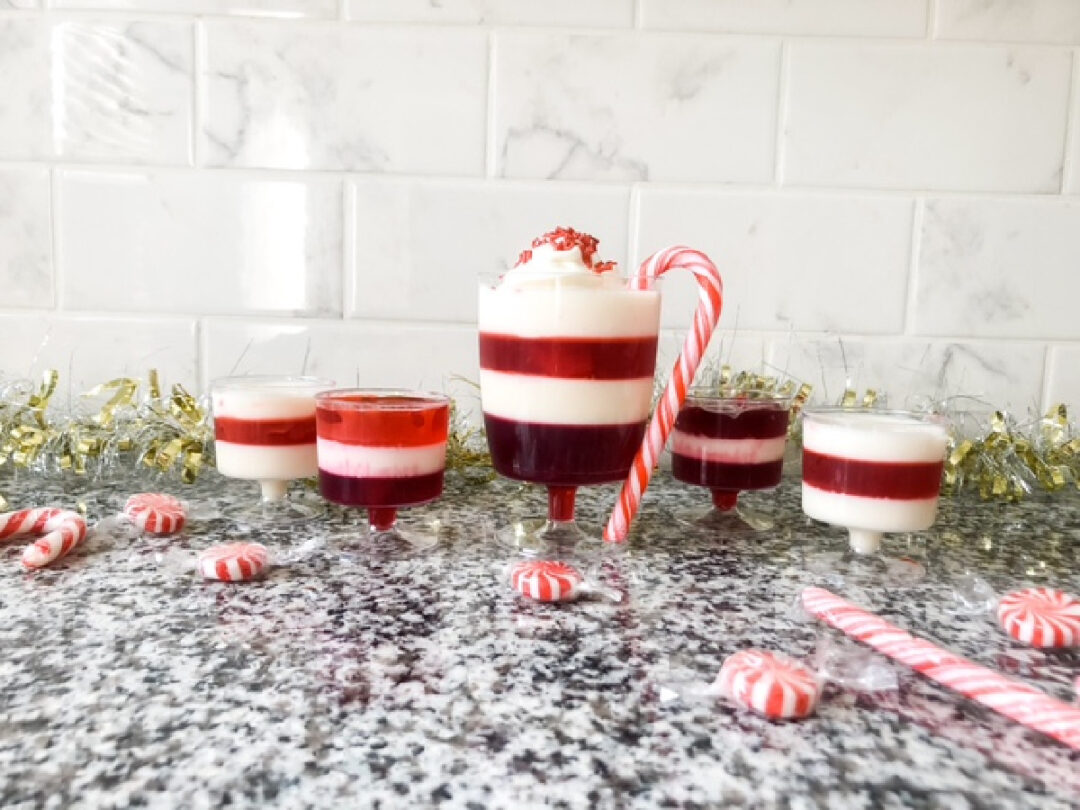 Candy Cane Jello Shots