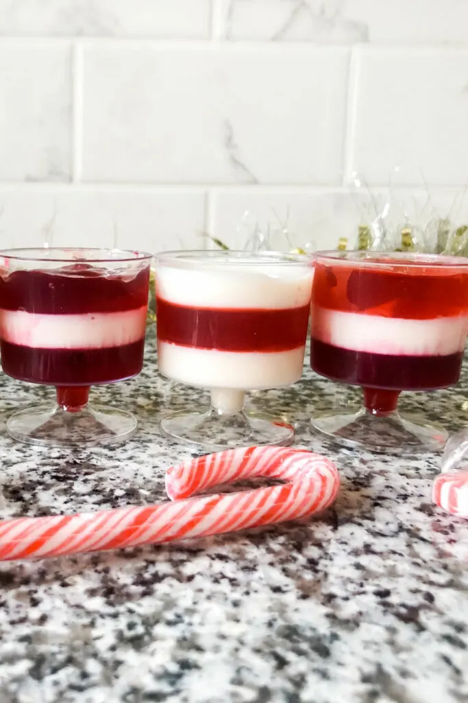 Candy Cane Jello Shots