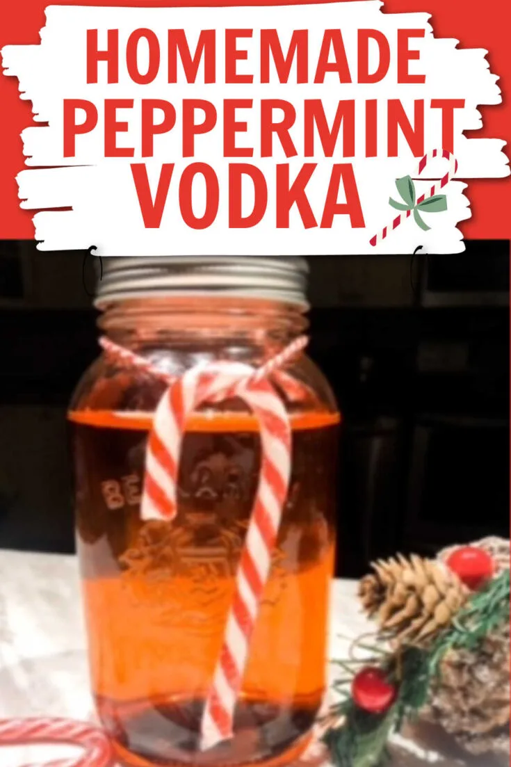 Homemade peppermint vodka