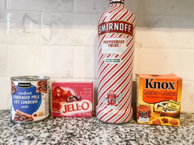 how to make candy cane Jello shots