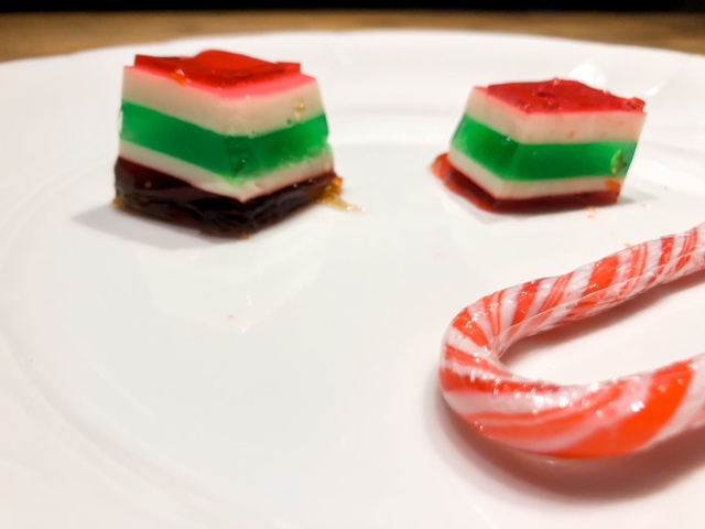 red and green jello shot