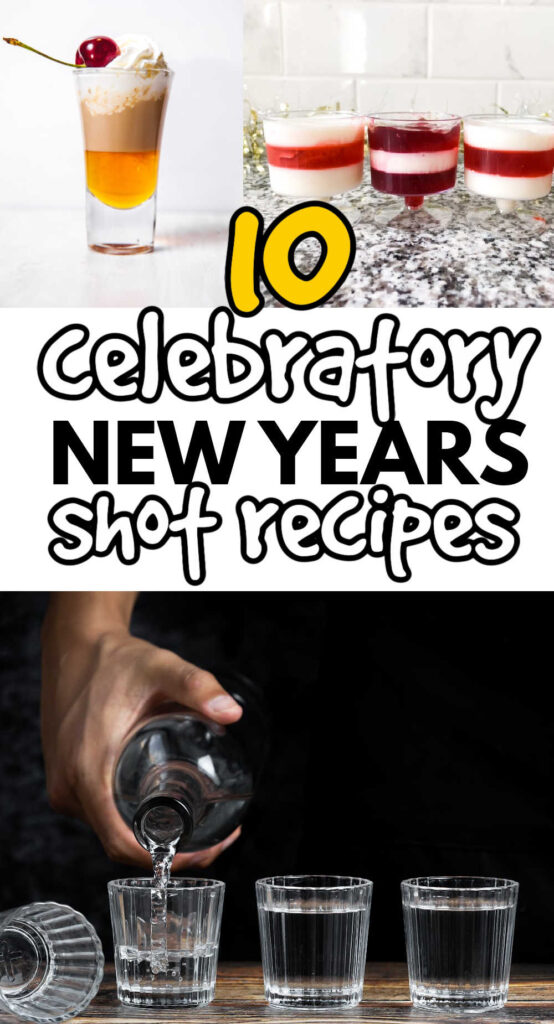 New Years shots-These New years shots are perfect for your New year's Eve party drinks menu! Impress your guests with these delicious looking shot recipes. 