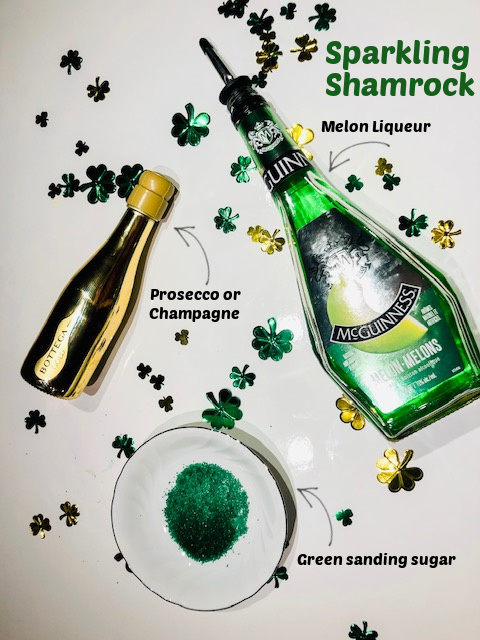 Sparkling Shamrock Cocktail ingredients