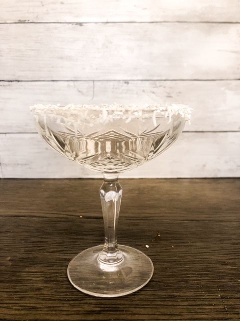 cottontail cocktail with fluffy rim