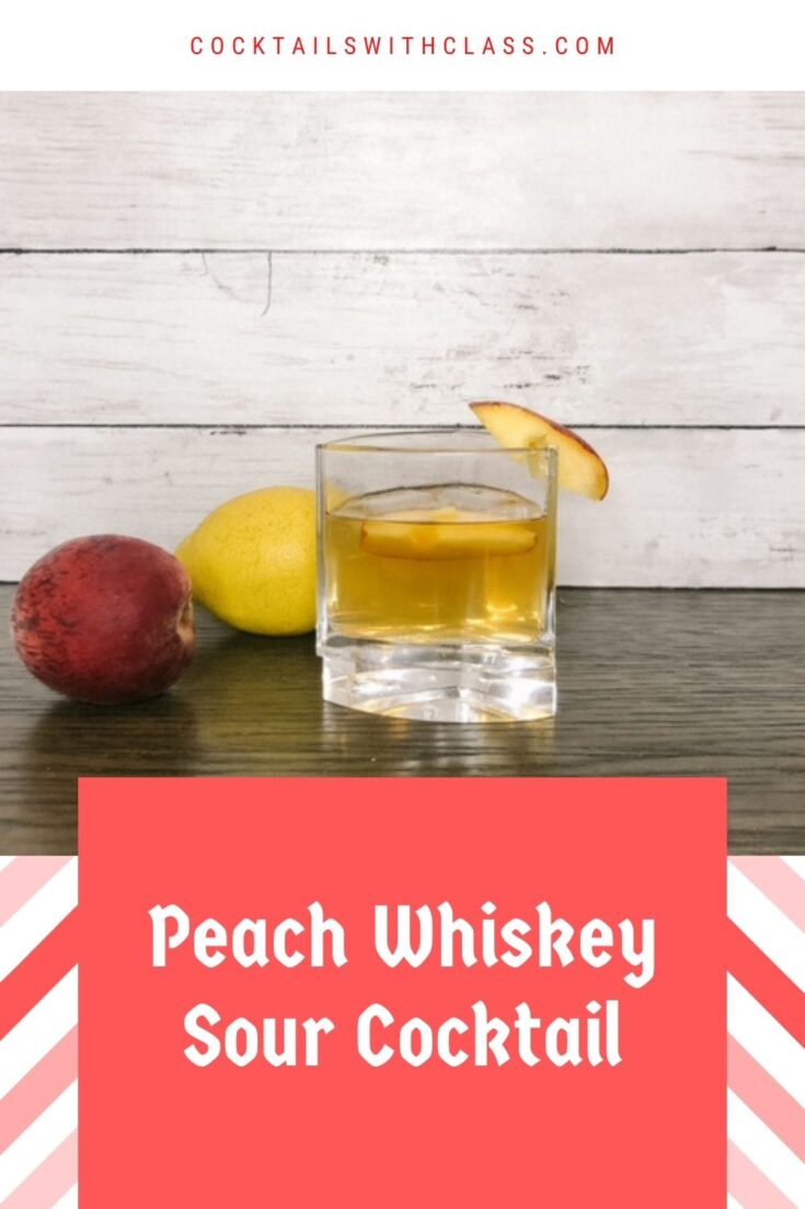 Peach whiskey cocktail