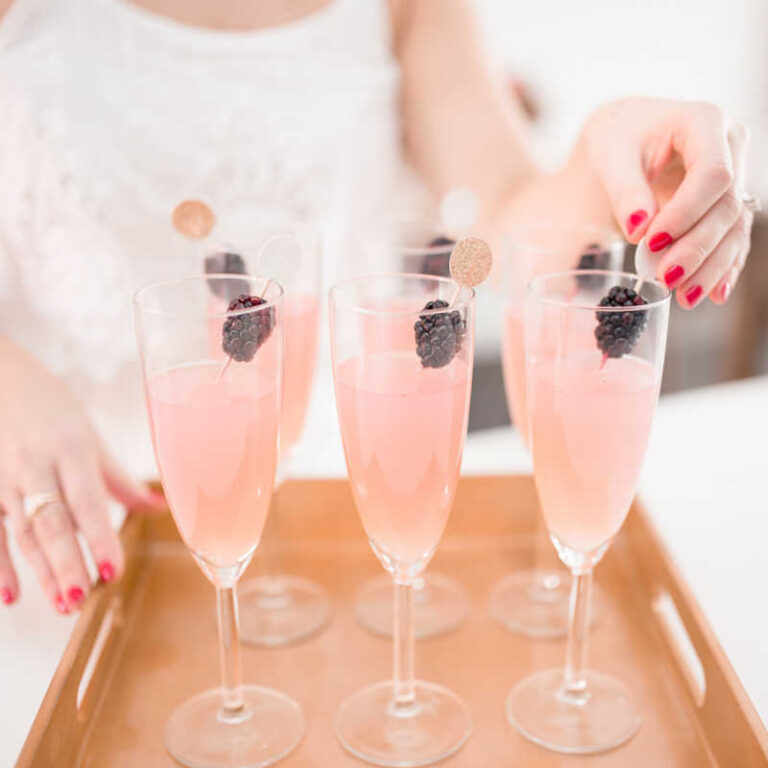pink bridal shower drinks