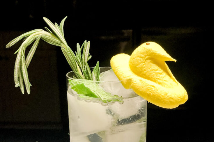 how to garnish your Easter mojito with peeps