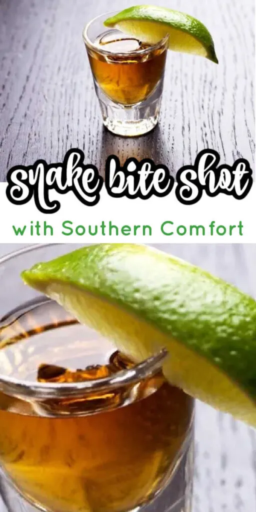 snake bite shot with Southern Comfort