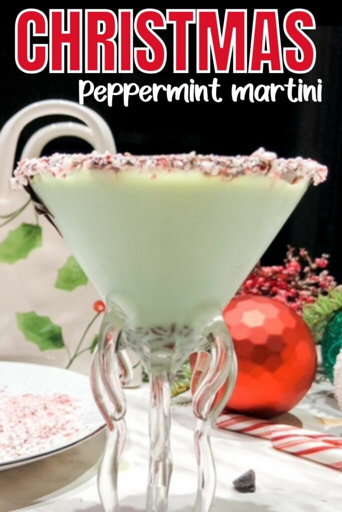 Christmas peppermint martini