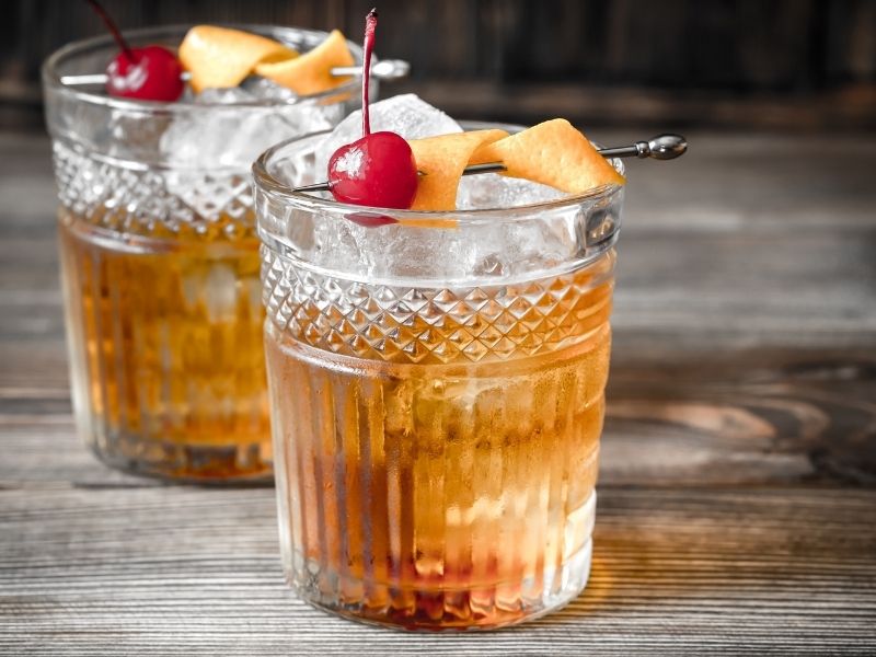 Old fashioned cocktail