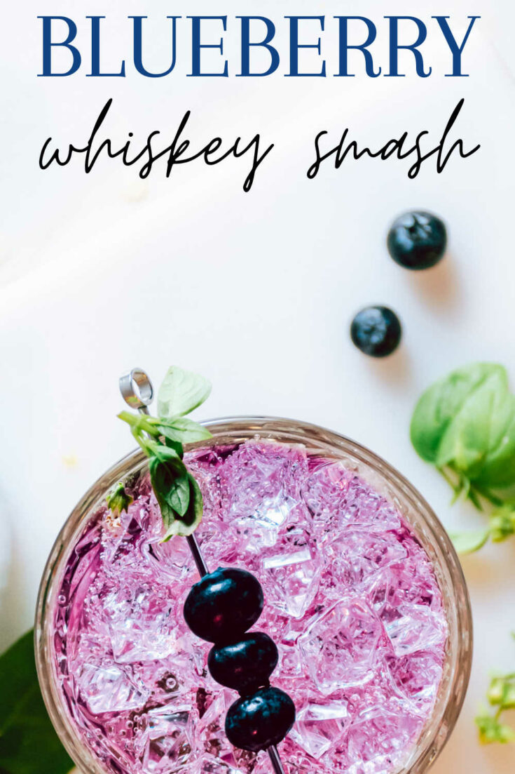 Blueberry whiskey smash
