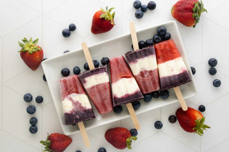 red white and blue boozy popsciles