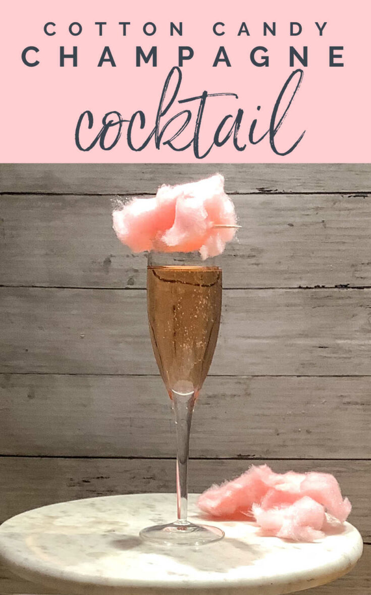 how to make a cotton candy champagne cocktail