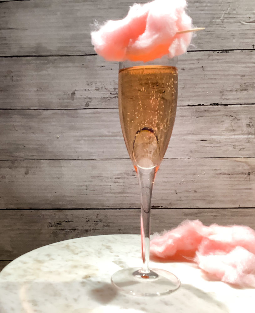 Cotton Candy Champagne Cocktail