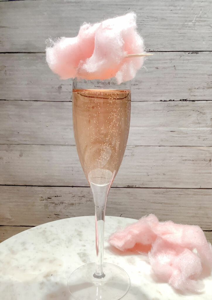 cotton candy champagne cocktail