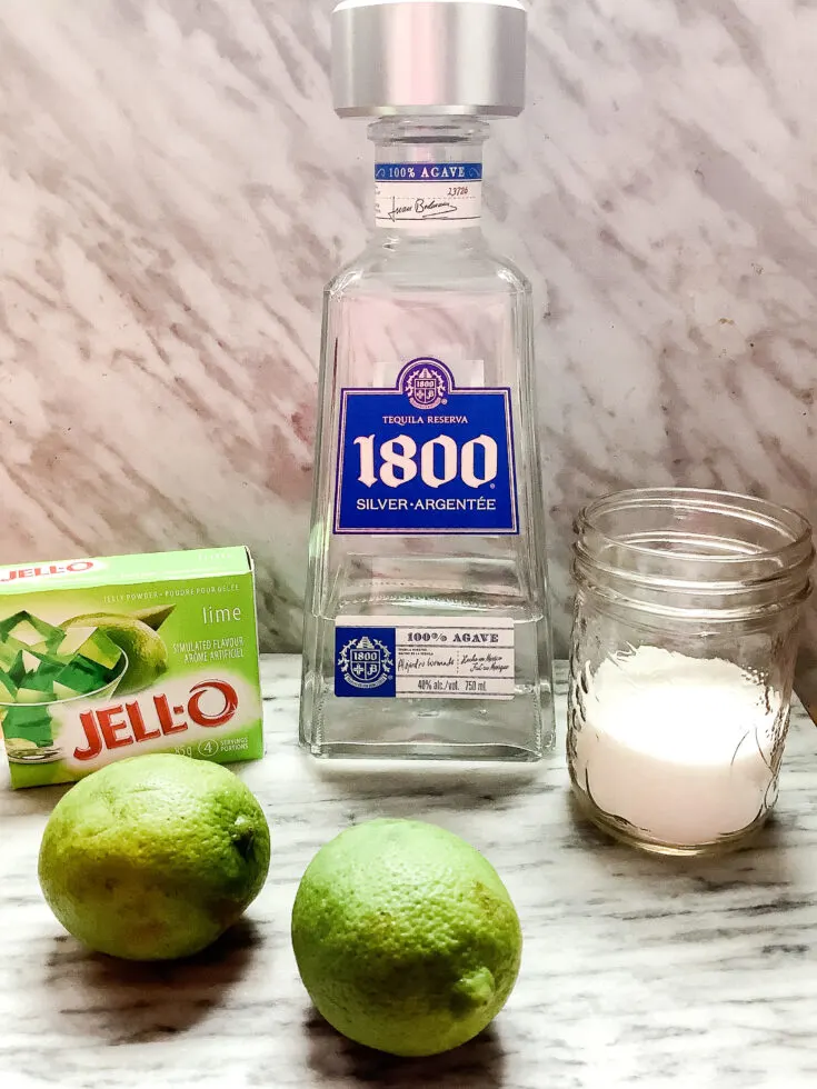 lime margarita jello shots with salt