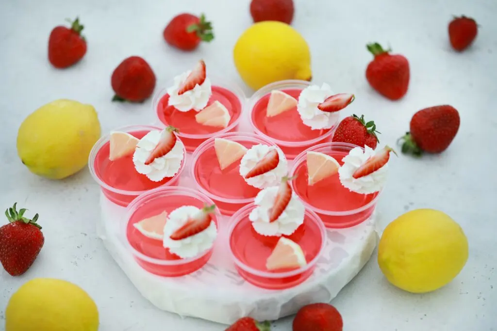 strawberry lemon jello shots