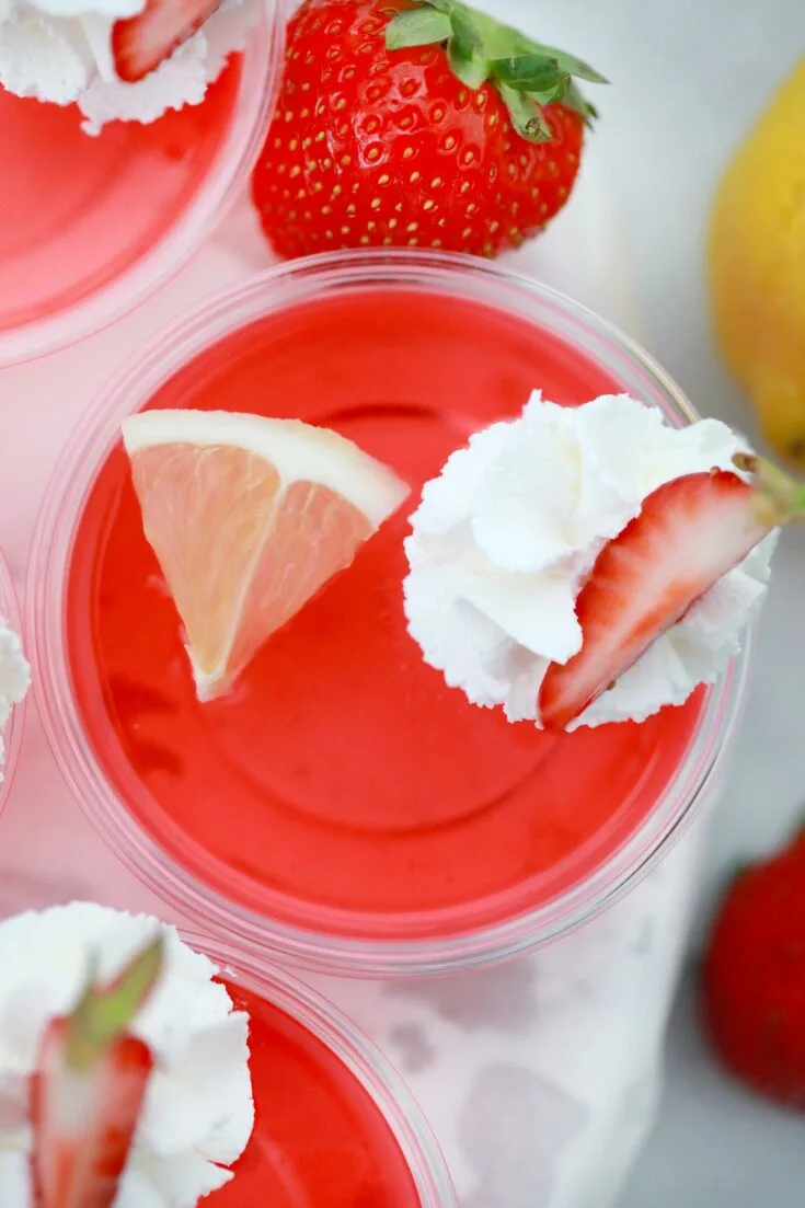 strawberry lemon jello shots