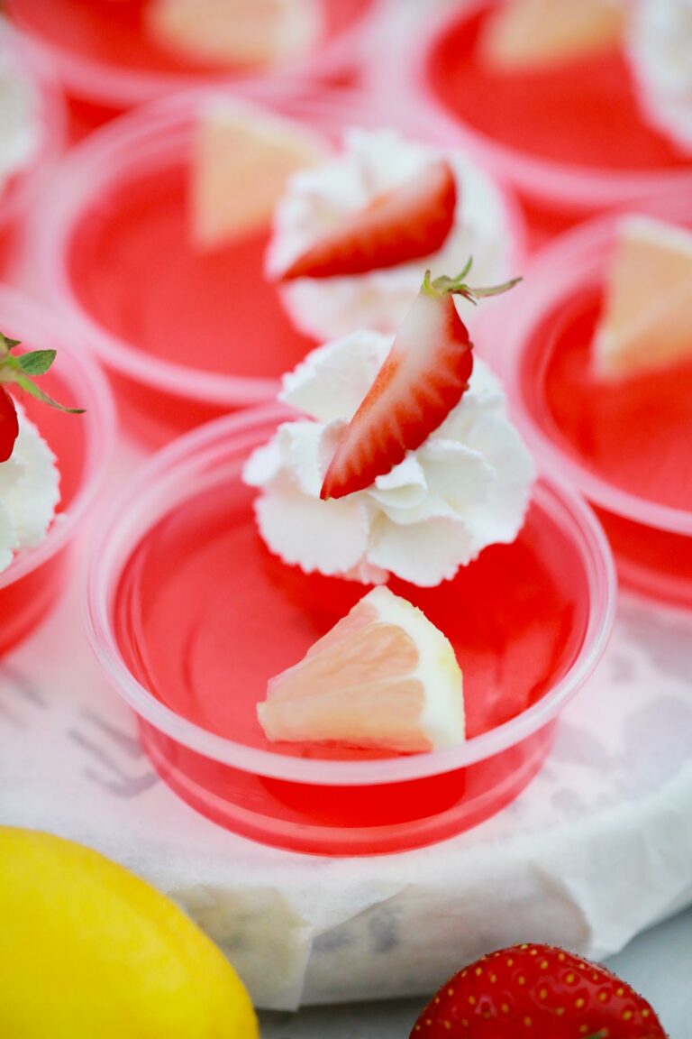 strawberry lemon jello shots