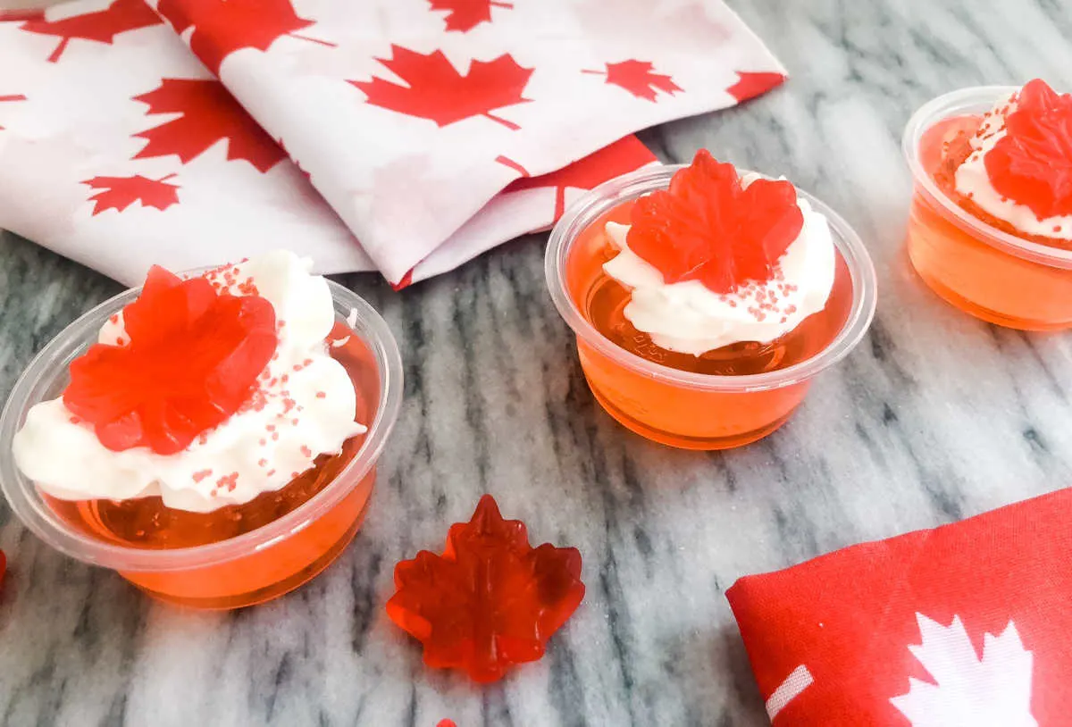 canada day jello shots