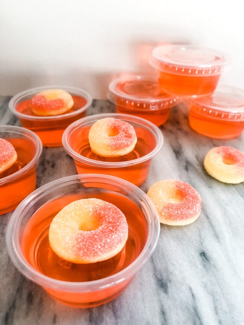Peach Vodka Jello Shots (Peach Ring Shots)