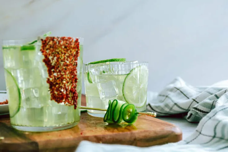 Spicy cucumber margarita