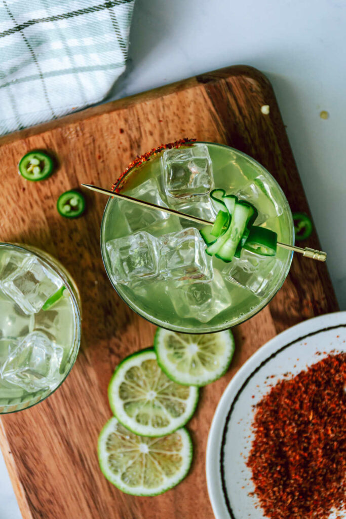 how to make a cucumber margarita with tajin