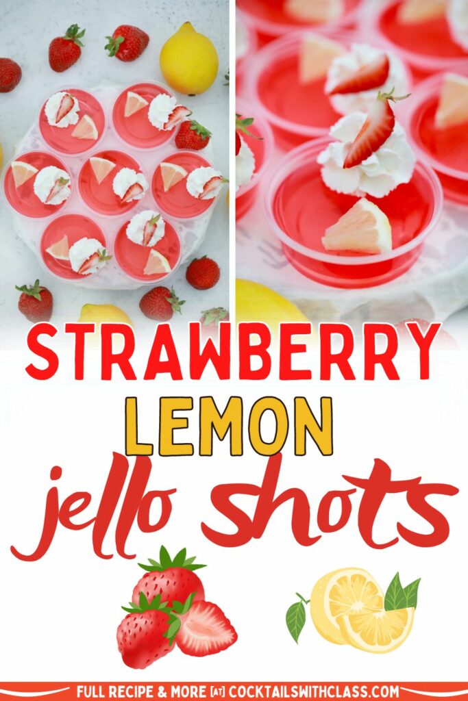 Strawberry Lemon Jello shots