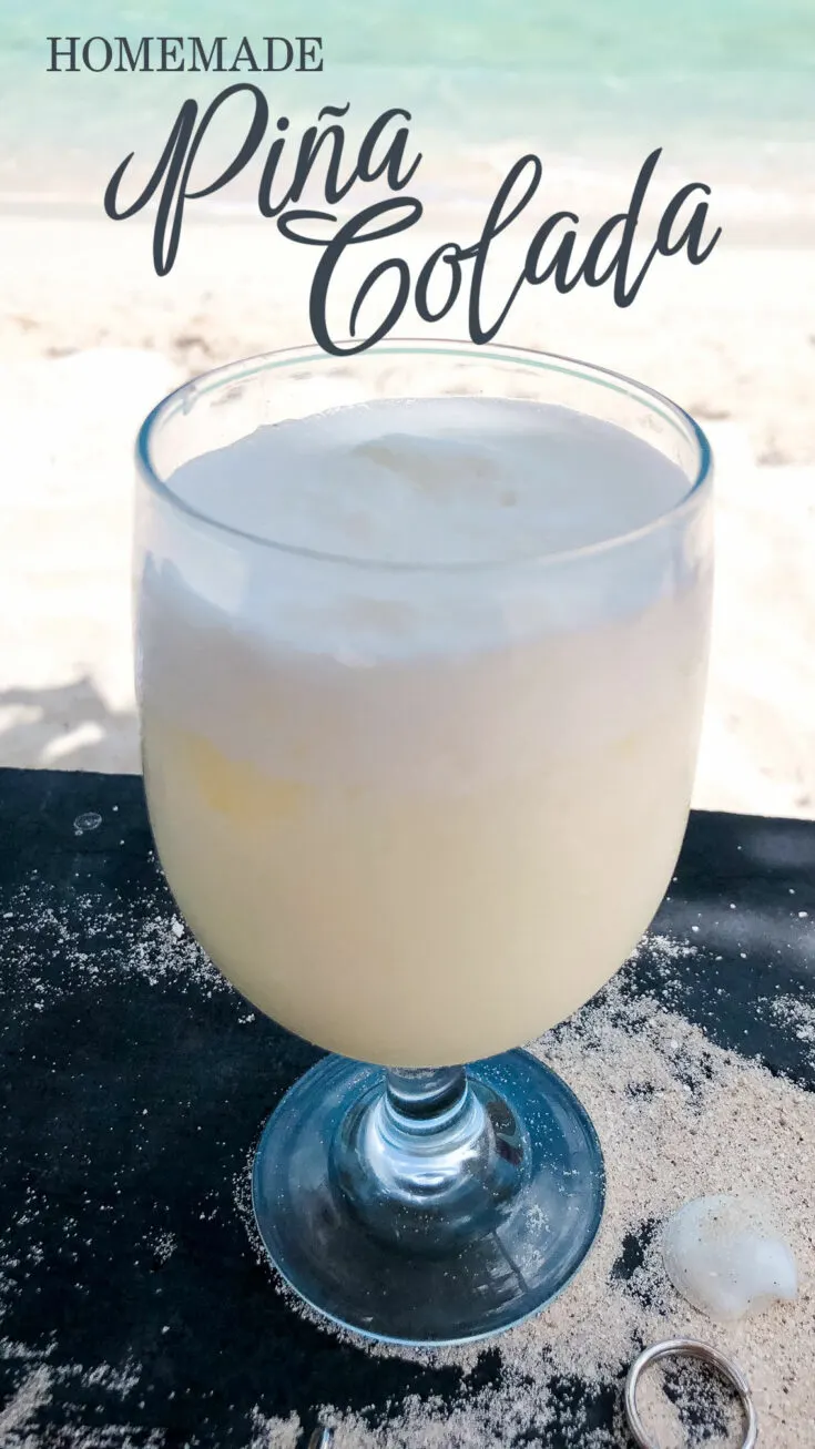 homemade pina colada