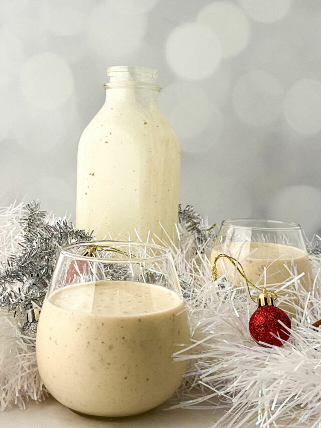 Festive Homemade Eggnog With Bourbon