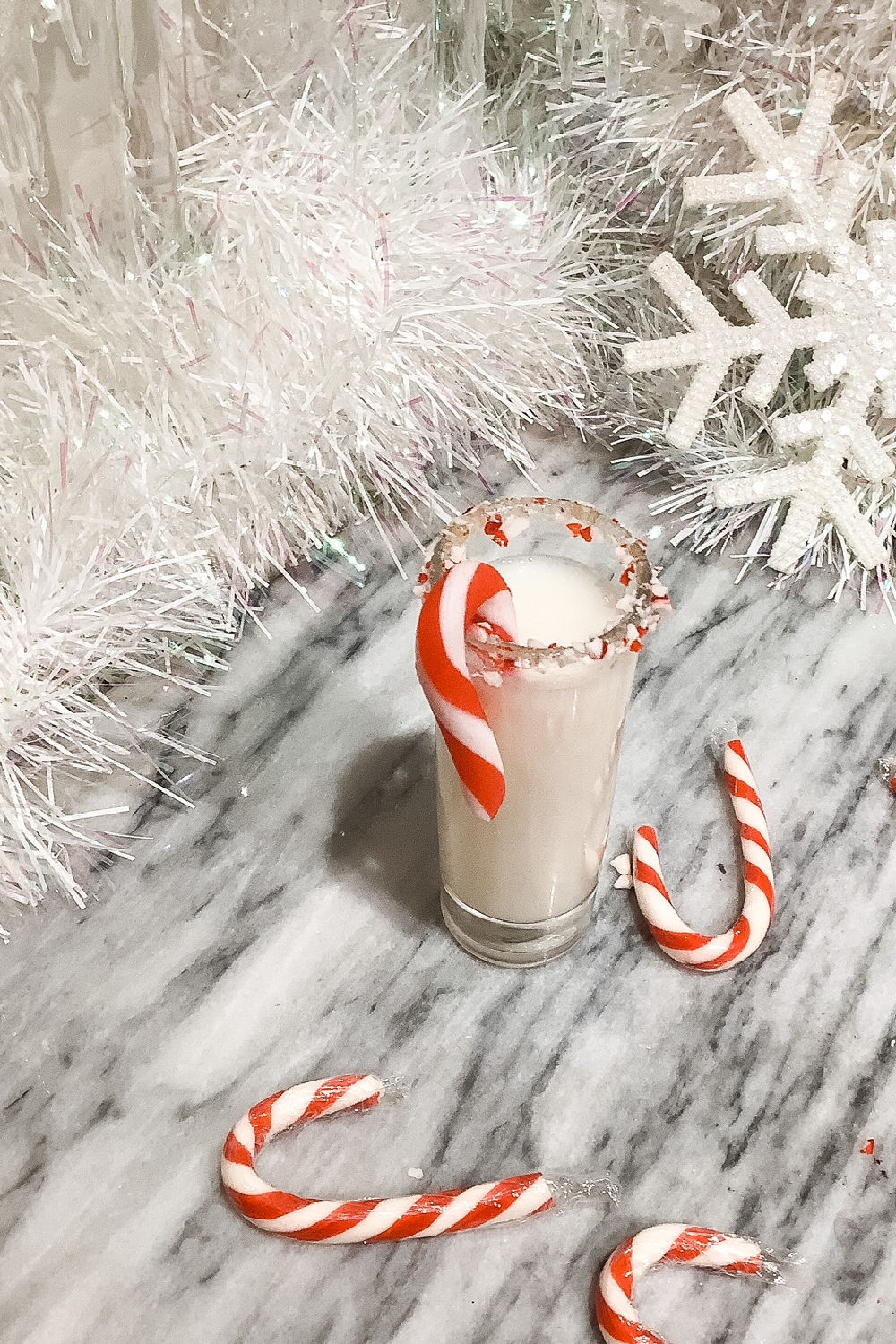 Fantastically Festive Candy Cane Shot
