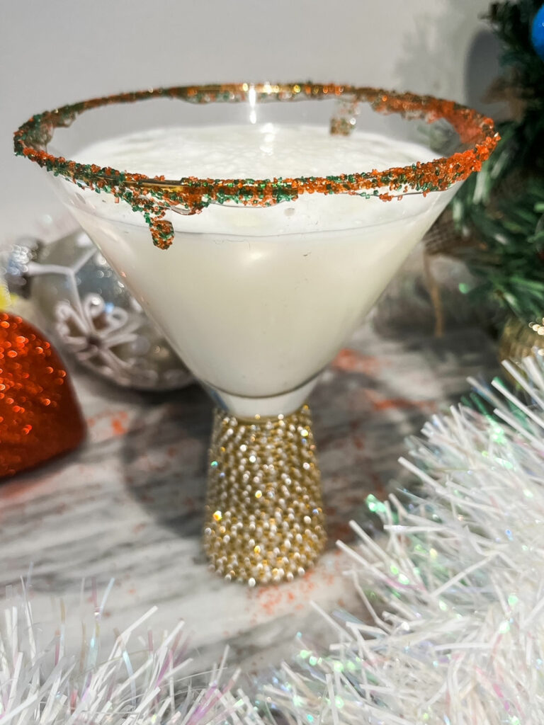 white Christmas martini